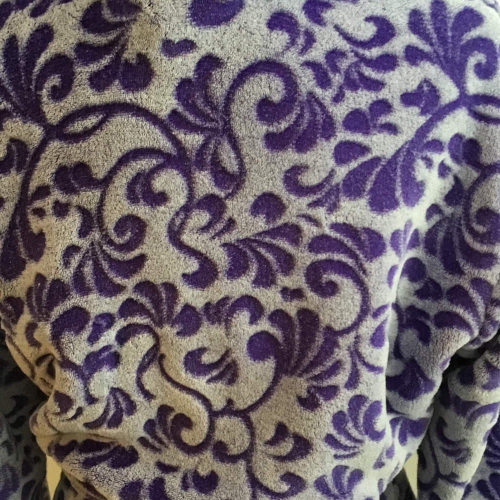 Purple Floral Loungewear Gothvibe Women's Robe Size L - Picture 6 of 9